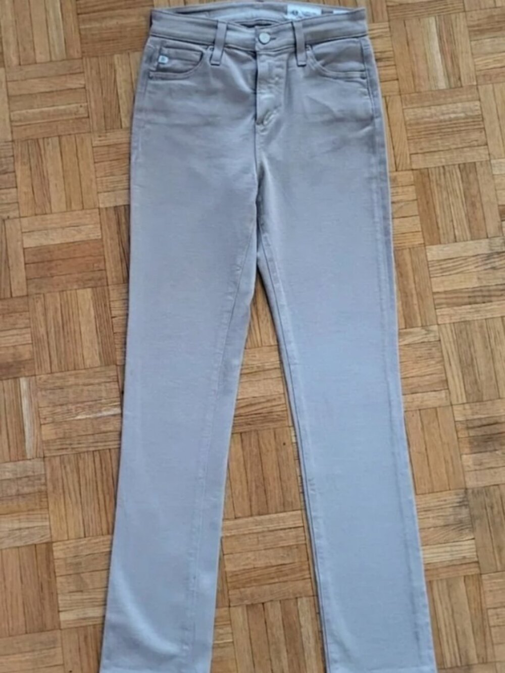AG JEANS | (ONCE WORN) - Mari High Rise Slim Straight Jean - Dry Dust